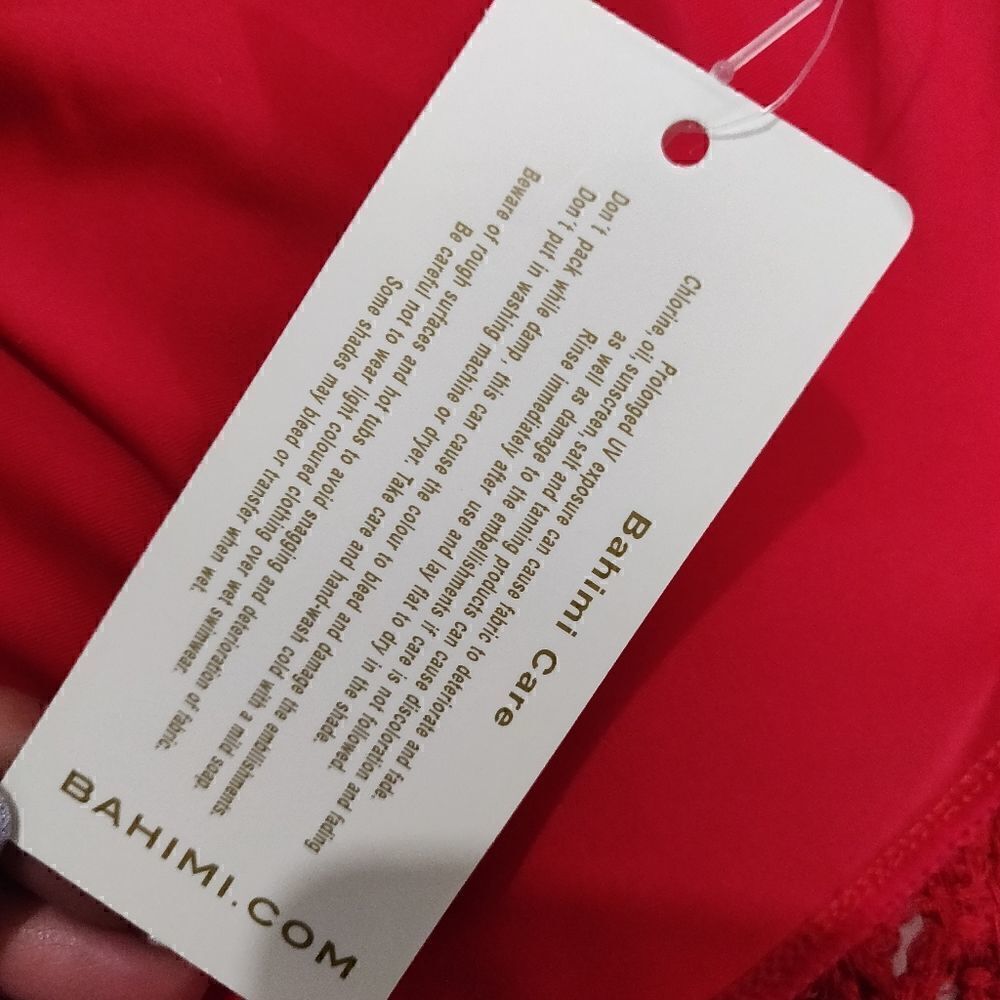 Nwt Bahimi London Red Lace Swimmingbikini Top Size 3xl — image 3 of 5